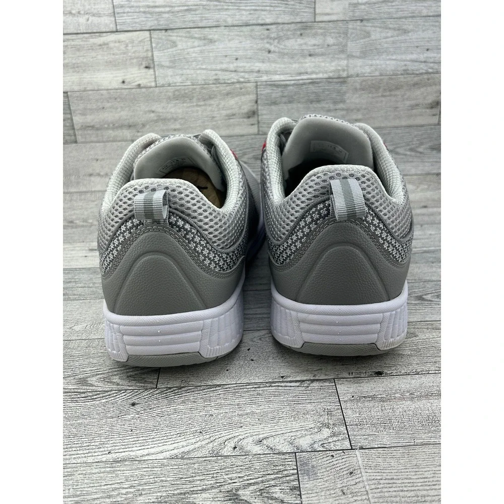 Orthofeet Edgewater 618 Men Sz Wide 11.5 2E Gray Mesh Walking‎ Shoes Sneakers